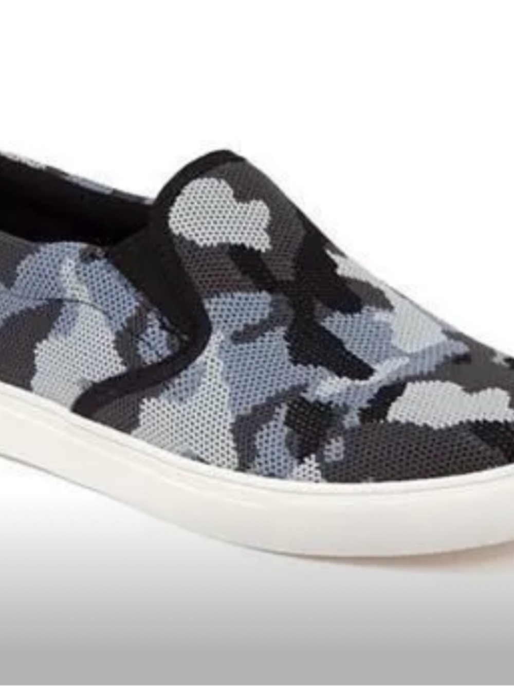 Deer Stags Kids' Slip-On Camouflage Sneakers - Black & Gray & Blue